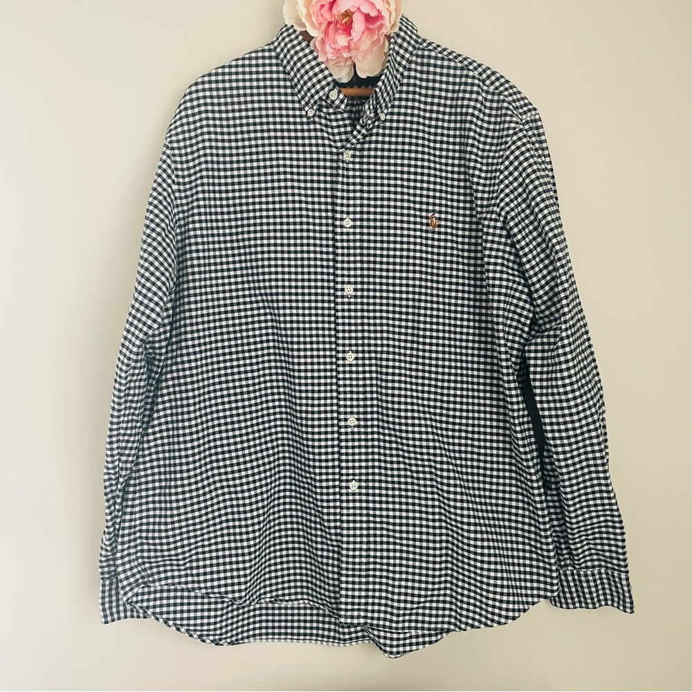 Ralph Lauren Black and White Gingham Shirt